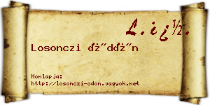 Losonczi Ödön névjegykártya